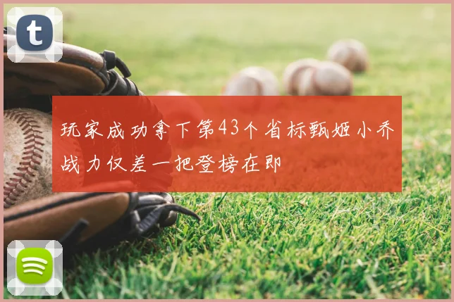 玩家成功拿下第43个省标甄姬小乔战力仅差一把登榜在即