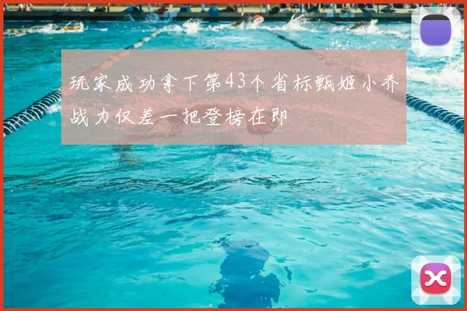 玩家成功拿下第43个省标甄姬小乔战力仅差一把登榜在即